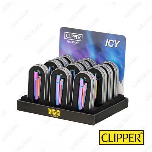 Clipper Taşlı Metal Çakmak ICY MT-121