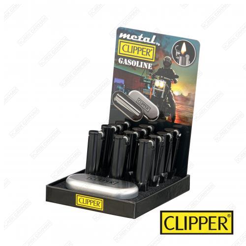 Clipper Benzinli Metal Çakmak Matt Black MG-106