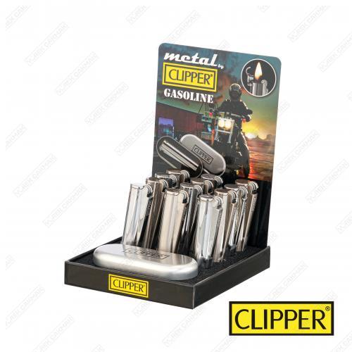 Clipper Benzinli Metal Çakmak Silver Matt MG-101